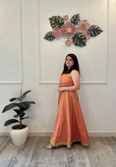 Pink golden anarkali - kasumi.in